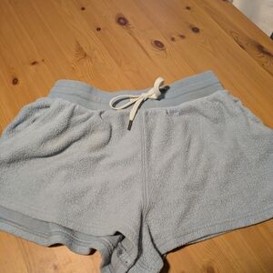 Women's Light Blue Terry Shorts